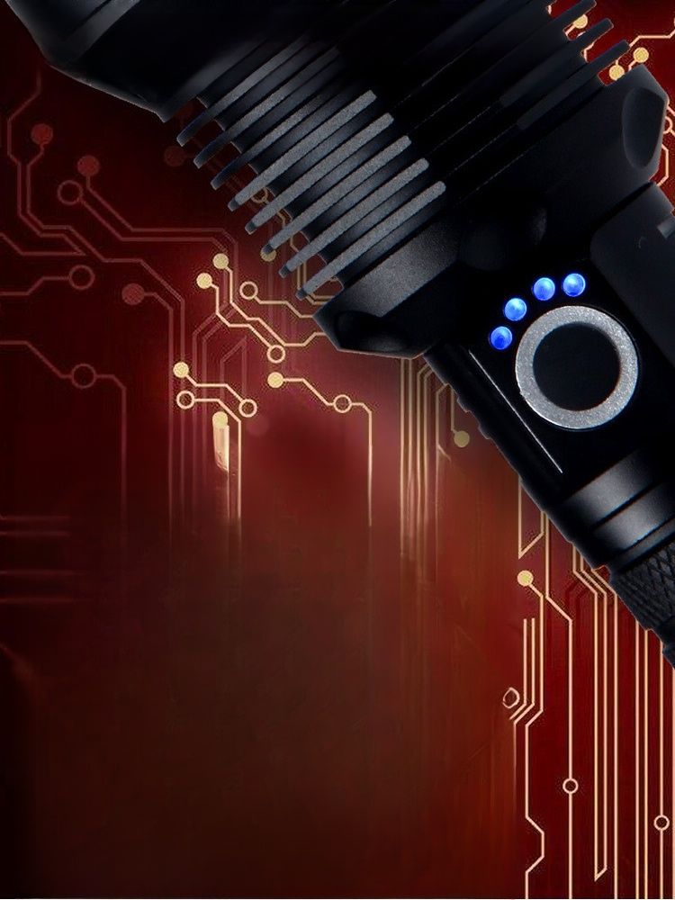 Leistungsstarke Taschenlampe mit Zoom