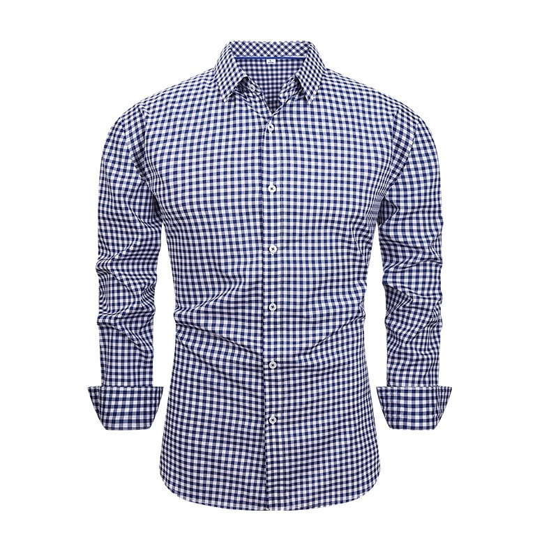 Casual Plaid Shirt Shirt Plaid Vintage Outdoor Four Side Stretch