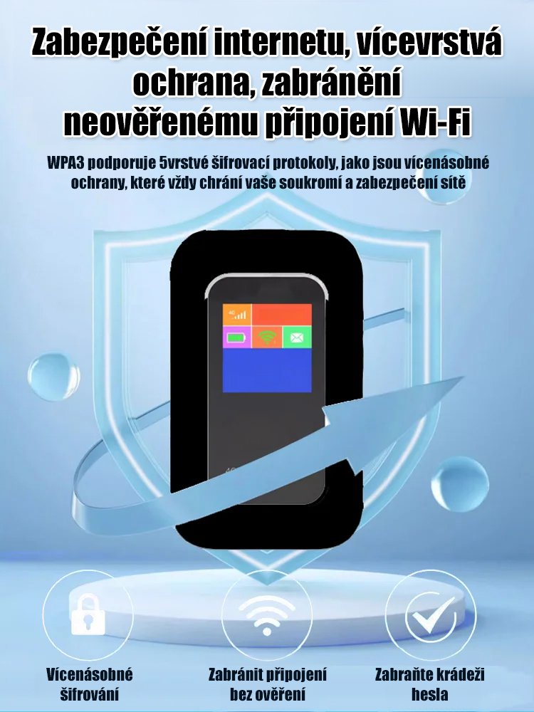 Barevná obrazovka přenosné mobilní auto WIFI