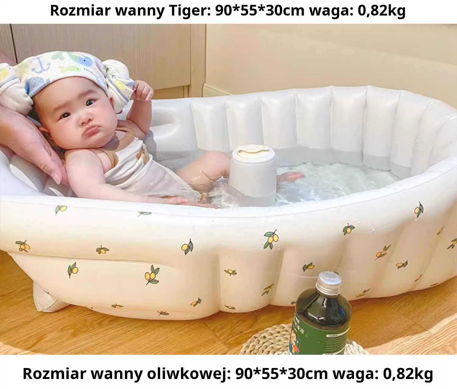 Łatwa do przechowywania wanienka dla niemowląt