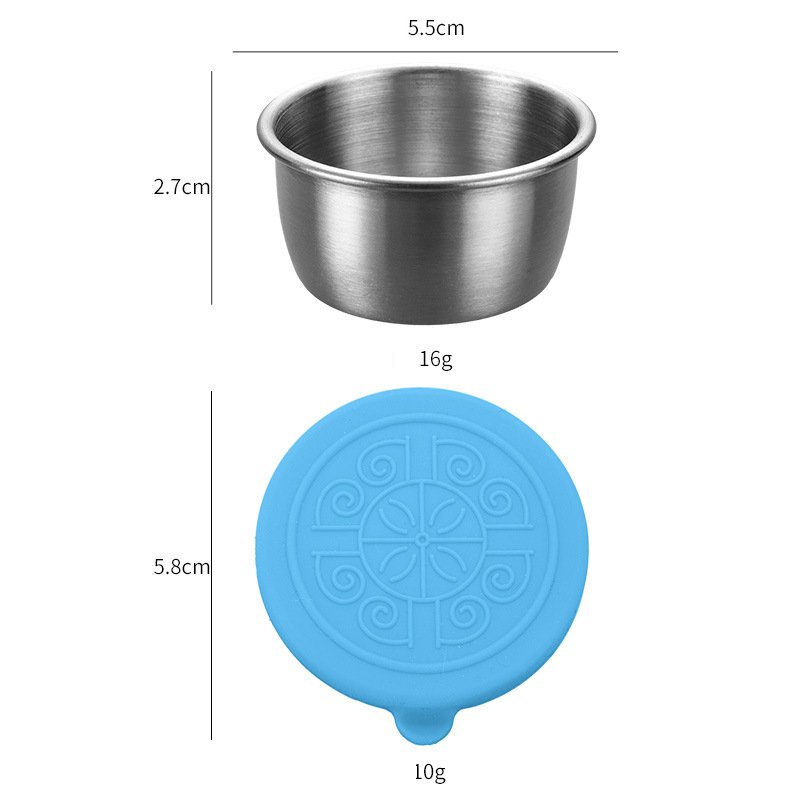 [ขนาดเล็กแต่มีประโยชน์มาก] ถ้วยใส่เครื่องปรุงรสสแตนเลสป้องกันการรั่วซึม