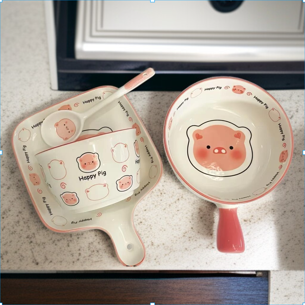 Household high-value ceramic instant noodle bowl