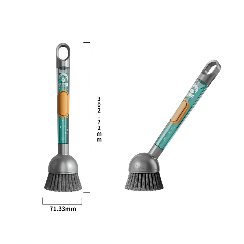 주방 전용 청소 브러쉬 다용도 긴 손잡이 브러쉬 피부 손상 없는 펌핑 액체 청소 브러쉬 주방 청소 브러쉬 세트