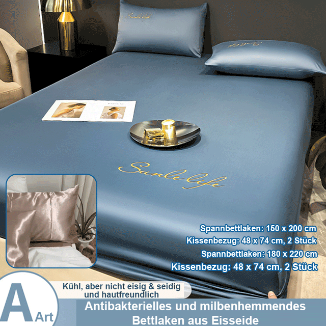 Camellia Satin Seidenbettwäsche Set