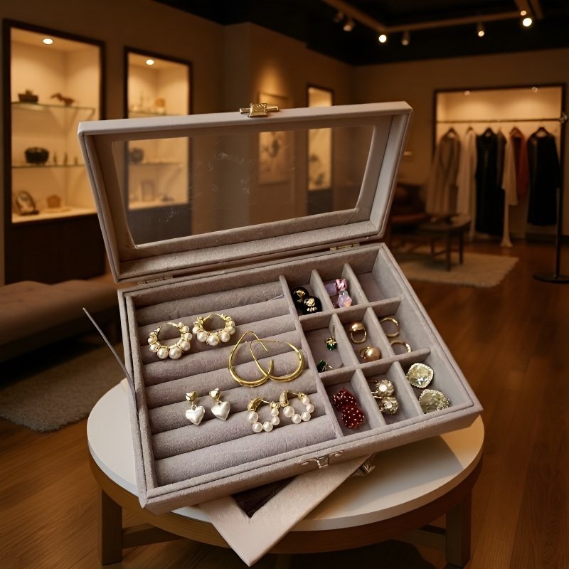 귀걸이, 귀걸이, 악세서리, 팔찌, 휴대용 일체형 보석함