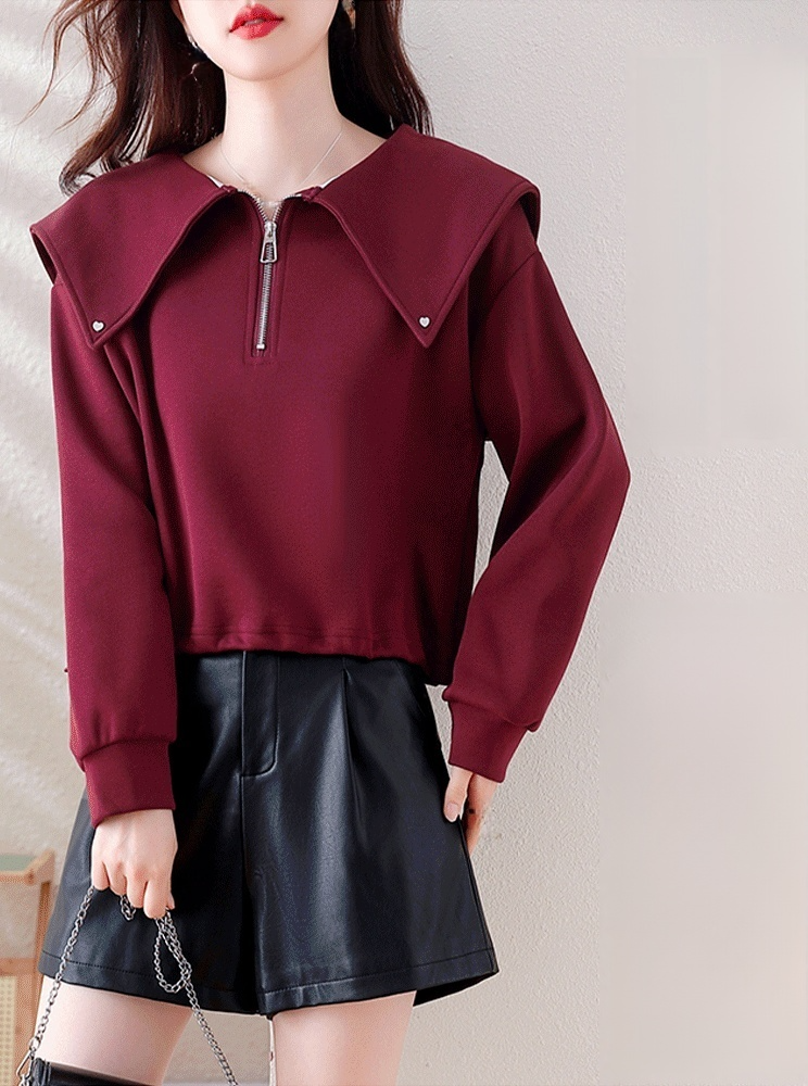 모던 칼라 넥 맨투맨