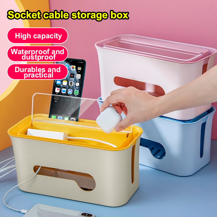 Multifunctional Socket Cable Storage Box Power Cord Organizer Management Box