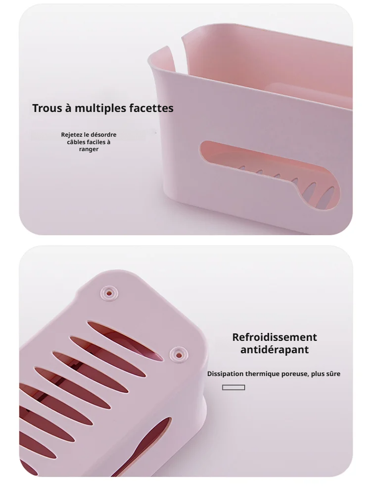 Facilité d’accès aux prises grâce à la boîte de rangement