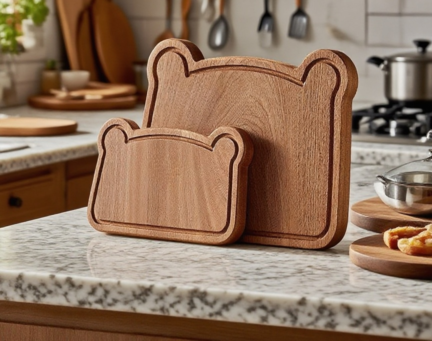 高級感あふれる黒檀まな板の表面