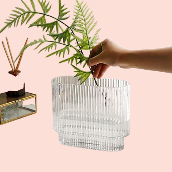 Vertical Torch Glass Vase