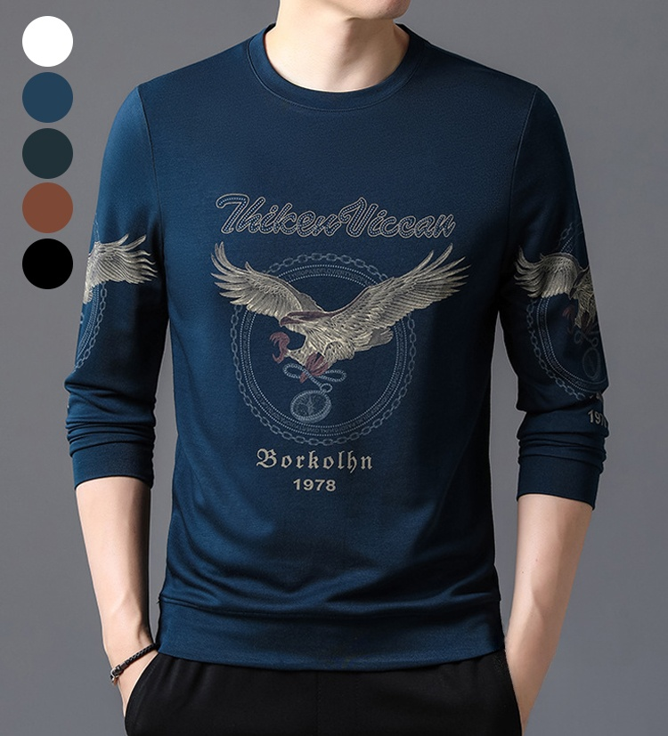 남성용 핫픽스 프린트 긴팔 티셔츠 전체 이미지