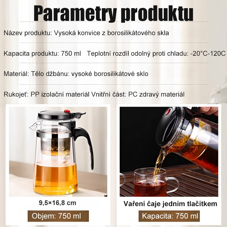 Jedno kliknutí filtrující čajová sada