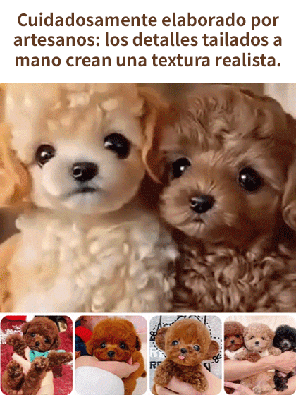 Perro robot de peluche corto.
