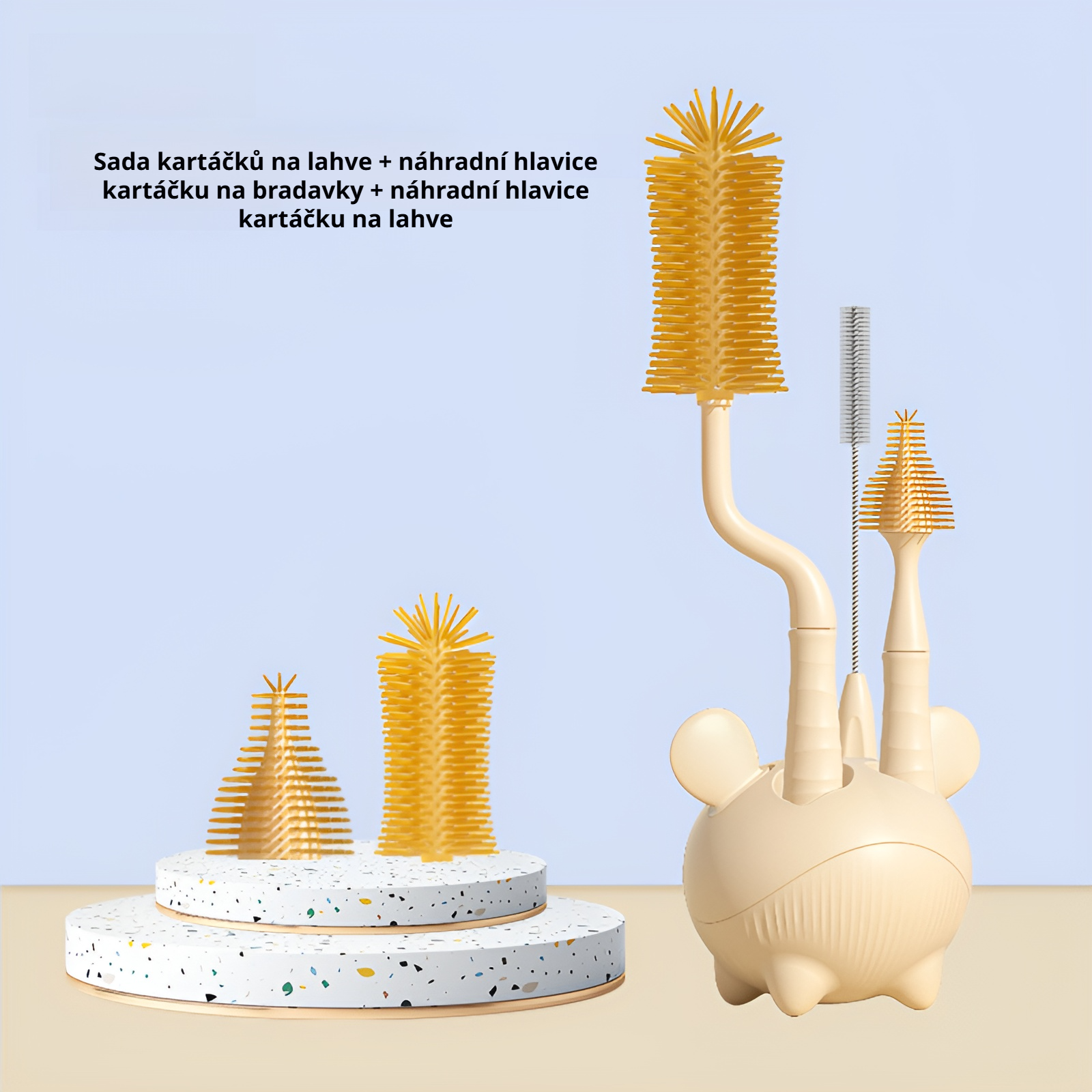 Kartáčky na čištění lahví, termosky a kojeneckých lahví