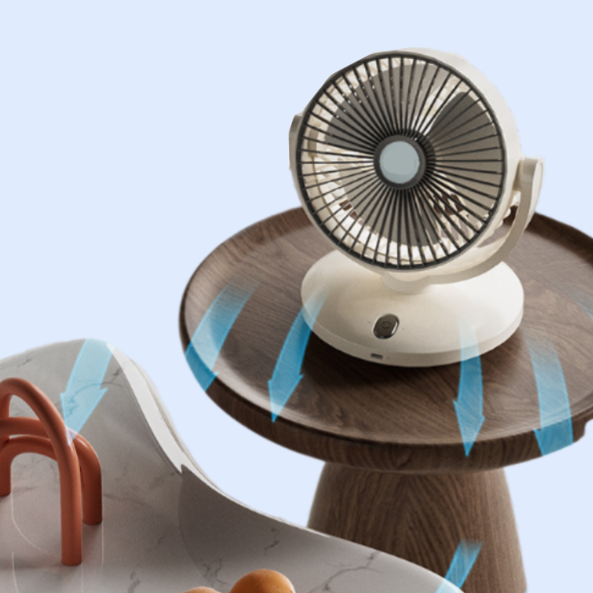 清涼無死角大風力桌面循環扇