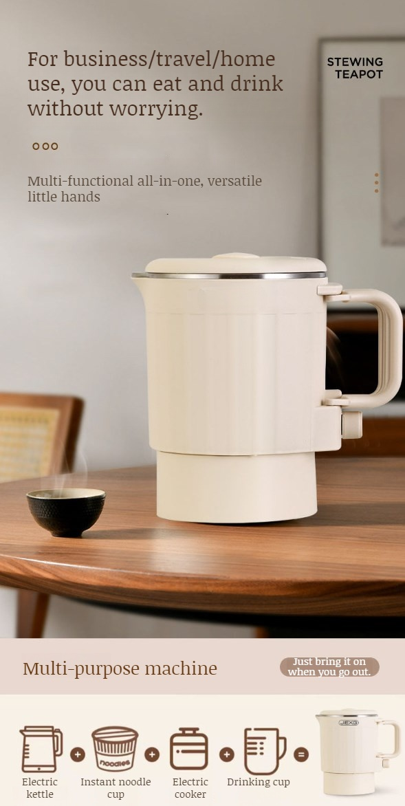 Small foldable electric kettle for travelers