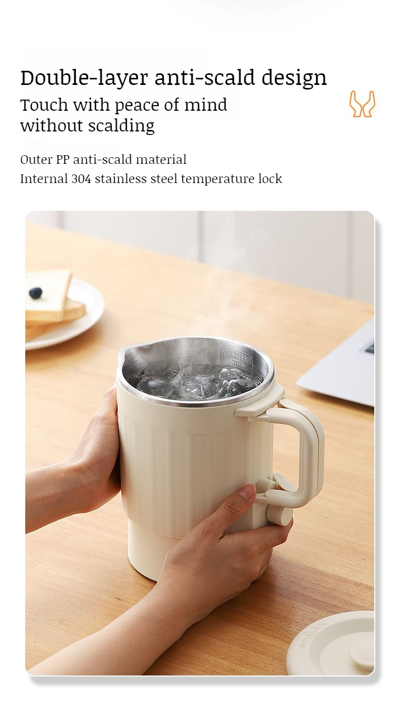 Foldable electric kettle fitting into travel bag