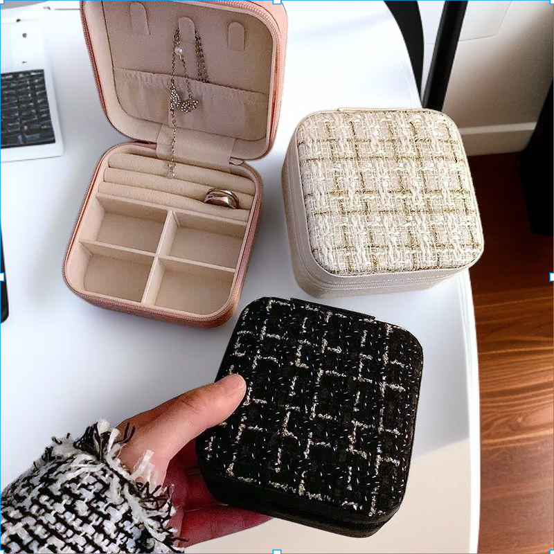 高価な小さなフレグランススタイルの機内持ち込み用ミニコスメバッグ、旅行用ポータブルジュエリー収納バッグ、小銭入れ