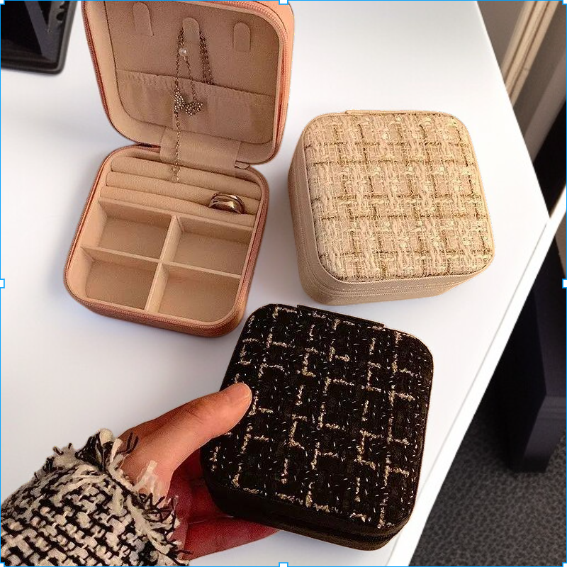 高価な小さなフレグランススタイルの機内持ち込み用ミニコスメバッグ、旅行用ポータブルジュエリー収納バッグ、小銭入れ