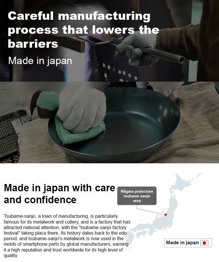 Zero-Coating Nitride Precision Iron Skillet