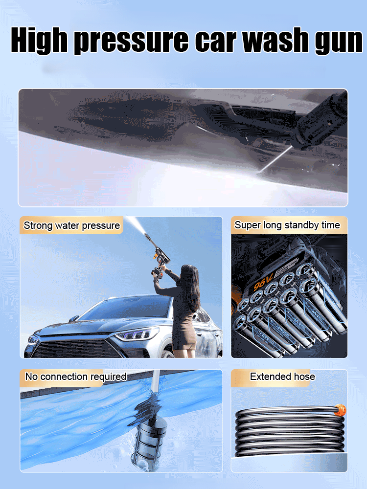 High pressure car wash gun