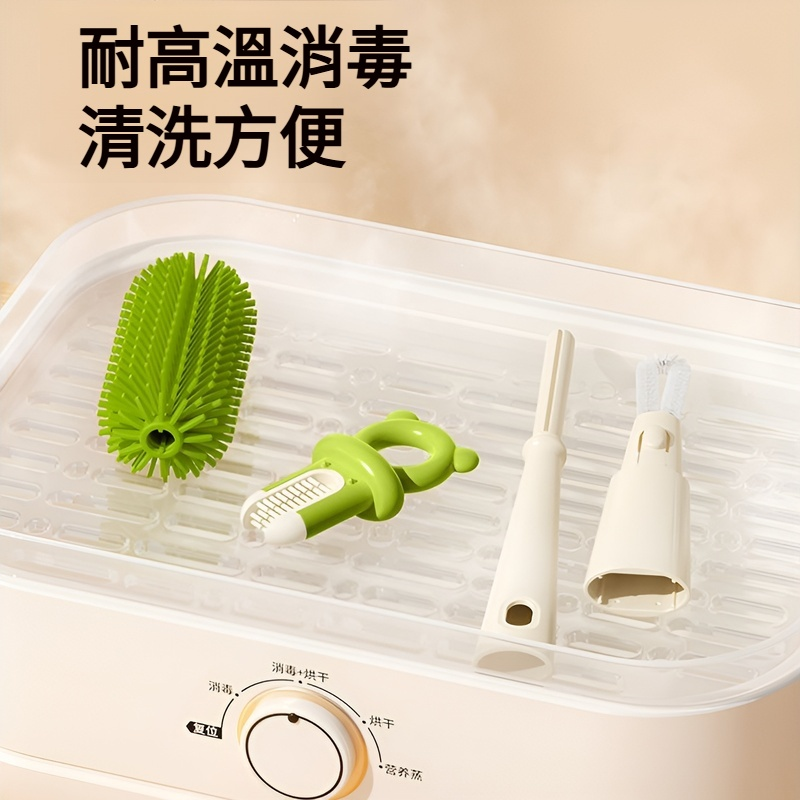 防霉便攜奶嘴吸管清潔刷食品級矽膠奶瓶刷多功能四合一