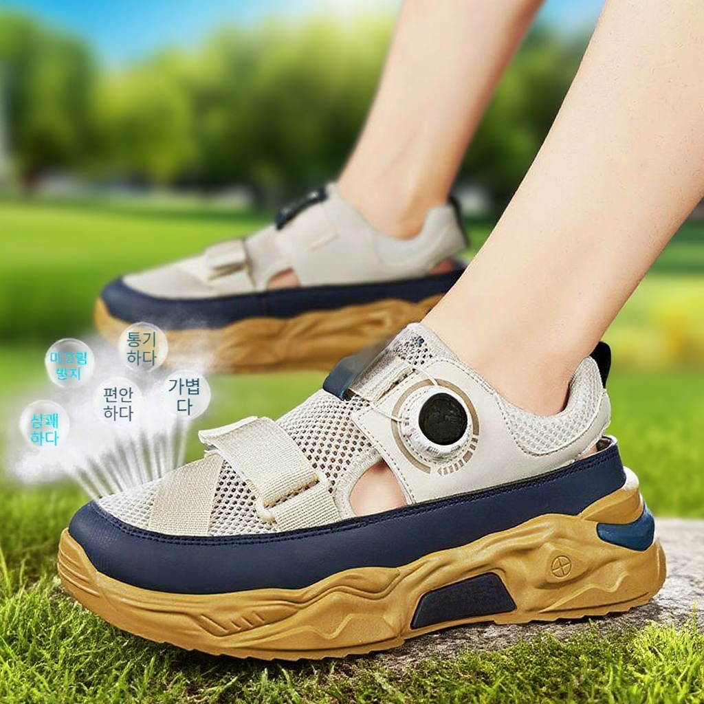 남자 캐주얼 키높이 통기성 샌들