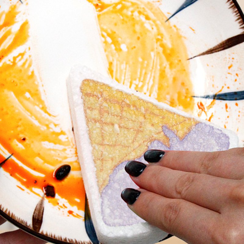 パルプ洗い物綿圧縮パルプスポンジキッチン用品三角ぞうきん