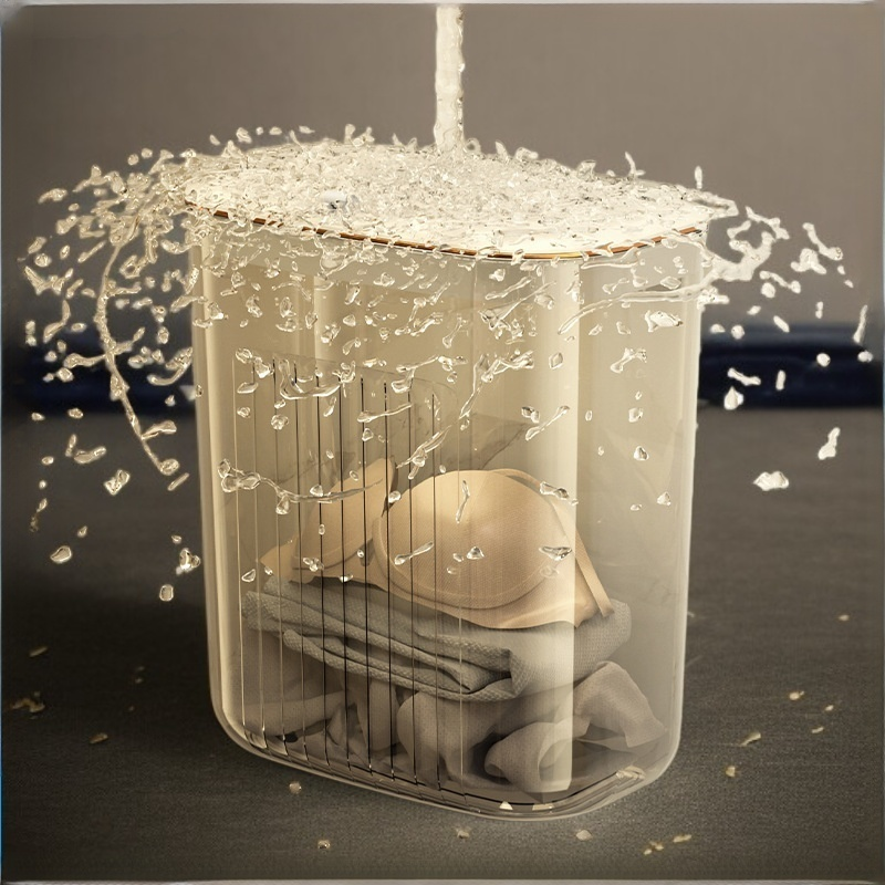 Waterproof wall mounted bathroom dirty clothes basket