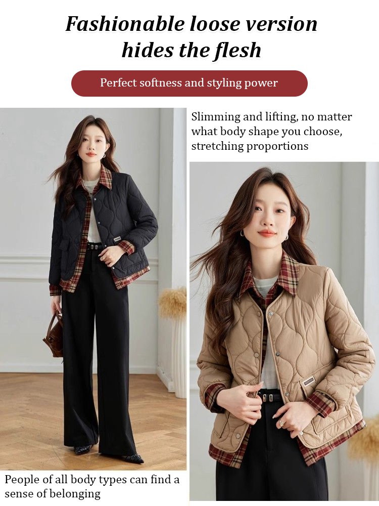 New fashion light casual short patchwork quilted jacket