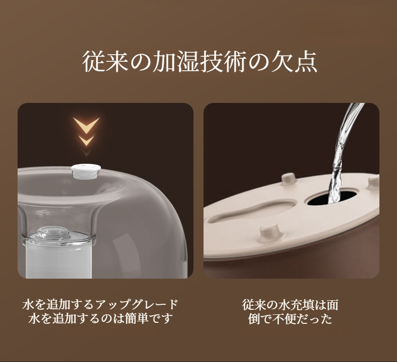 おしゃれなデザインのデスクトップ加湿器