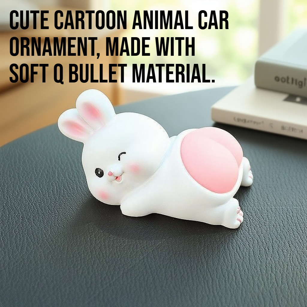 Car ornament decompression Q bullet cute cartoon animal doll