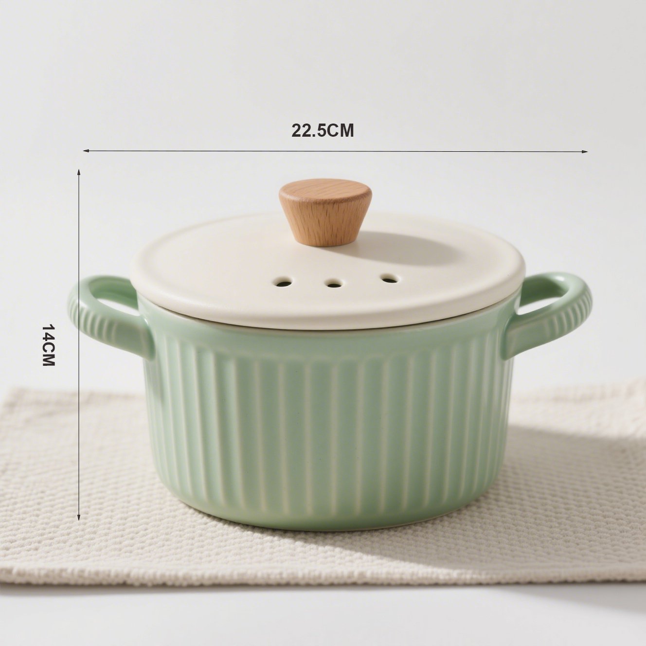 Hitzebeständiger Keramik-Kochtopf mit Deckel