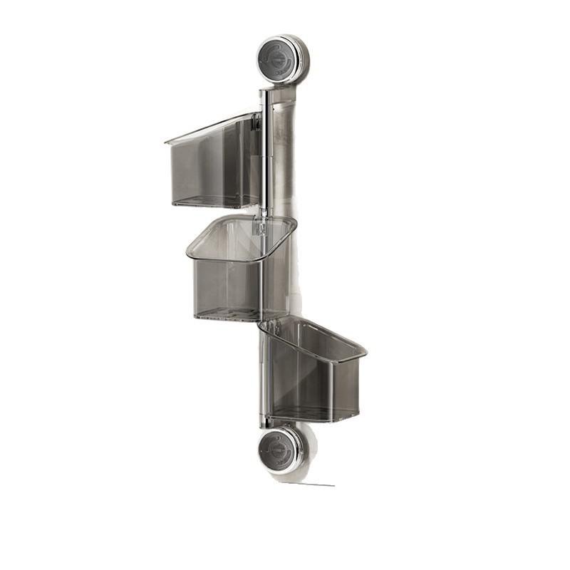 Double suction cup storage box onion, ginger and garlic kitchen rotating storage rack hanging basket