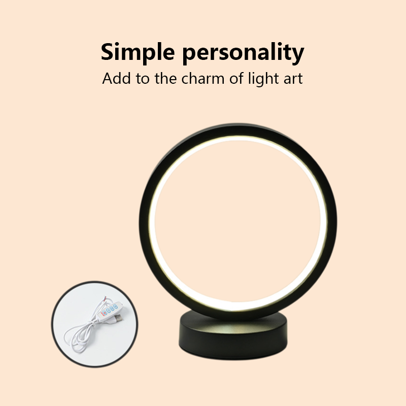 Dimmable Round Lamp for Bedroom or Living Room