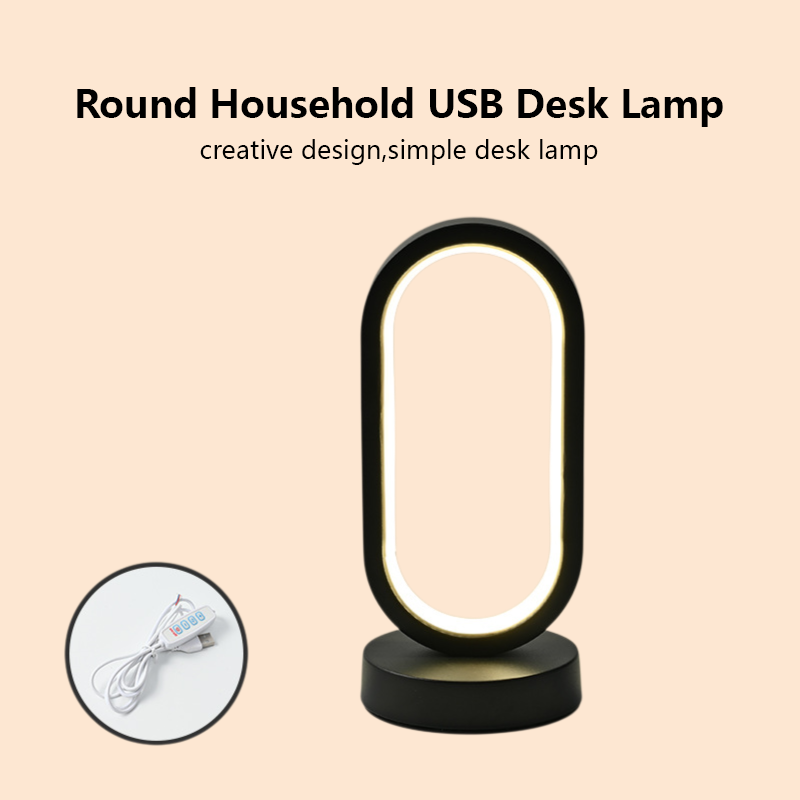 Dimmable Round Lamp for Bedroom or Living Room