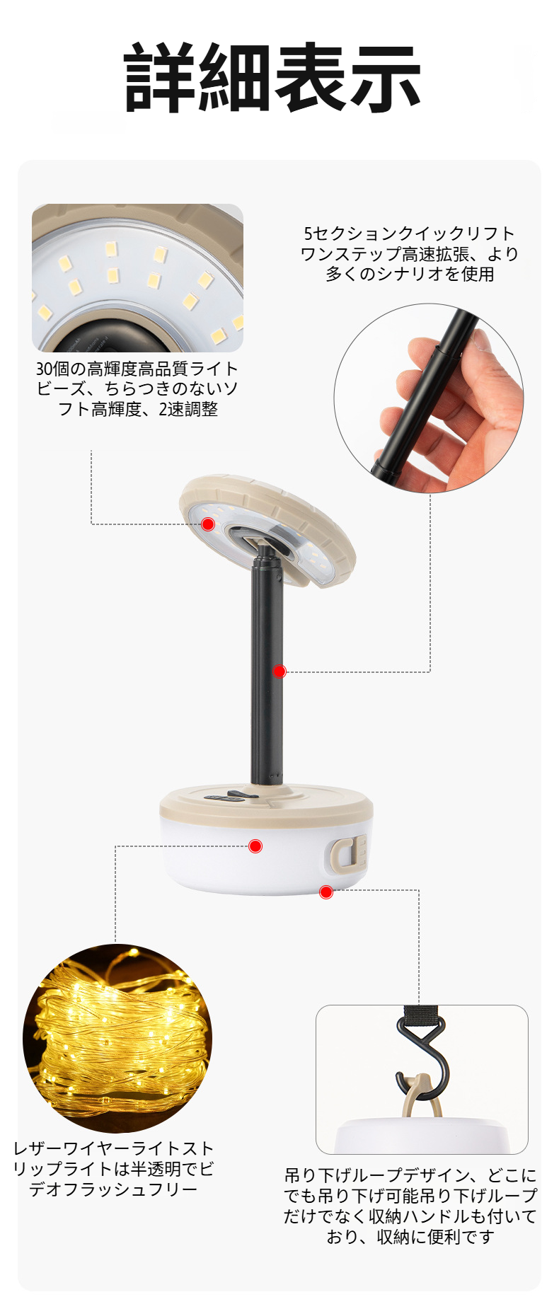 多機能ランプの調整ダイヤルの拡大画像