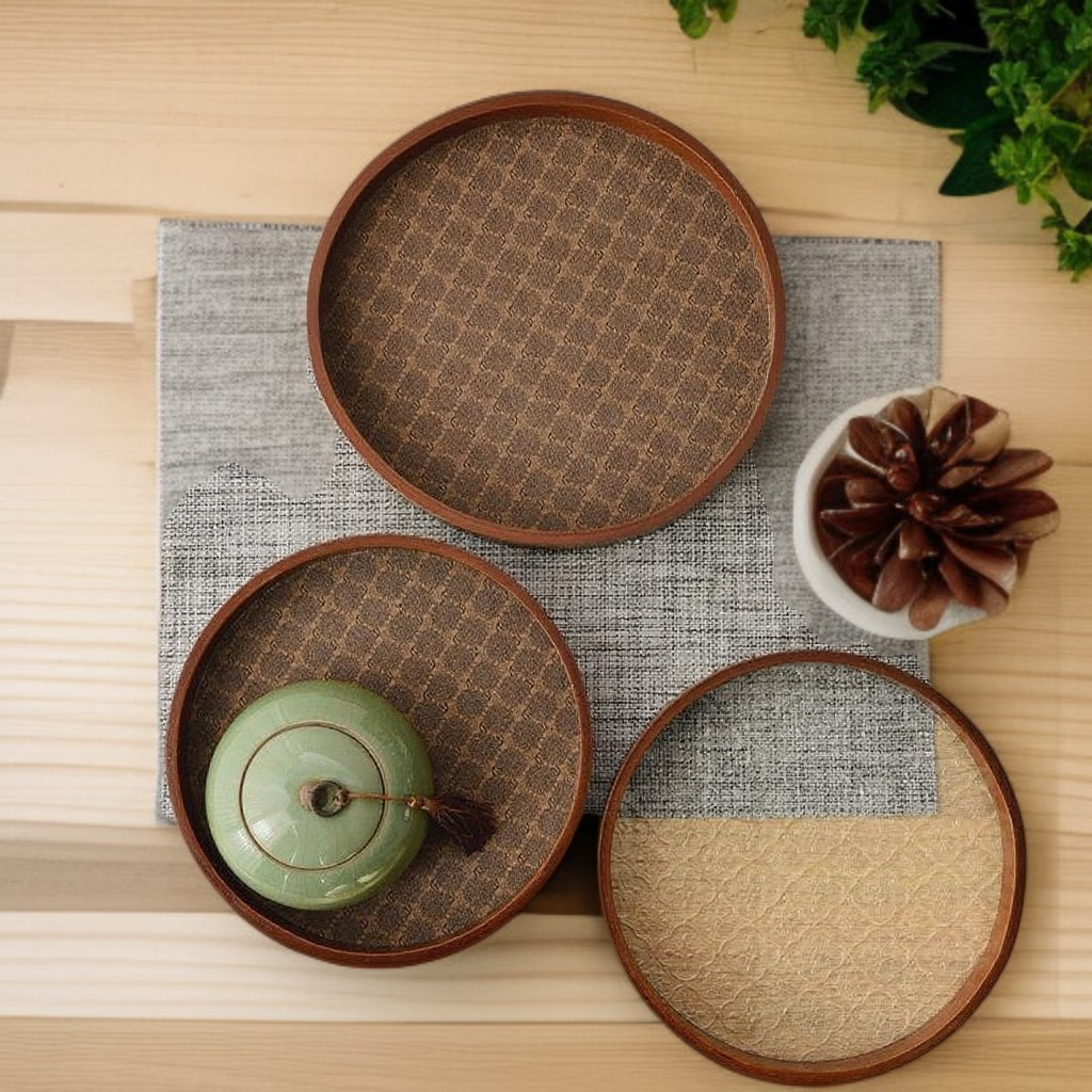 桌面整理用中式收納託盤