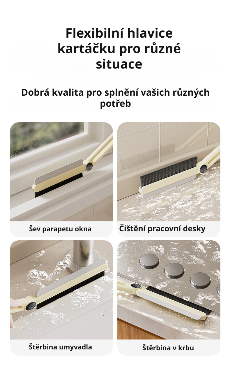 Kartáč na štěrbiny vhodný do kuchyně