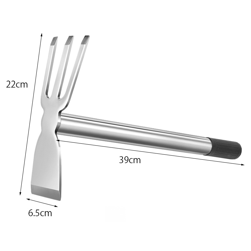 三歯熊手兼用の鍬短柄園林農用工具野菜園芸用花卉栽培工具