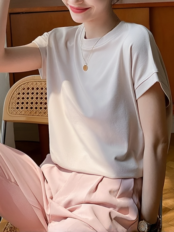 여름 루즈핏 가오리핏 섹시 티셔츠 여상의 어깨 소매 가오리핏 여 루즈핏 상의