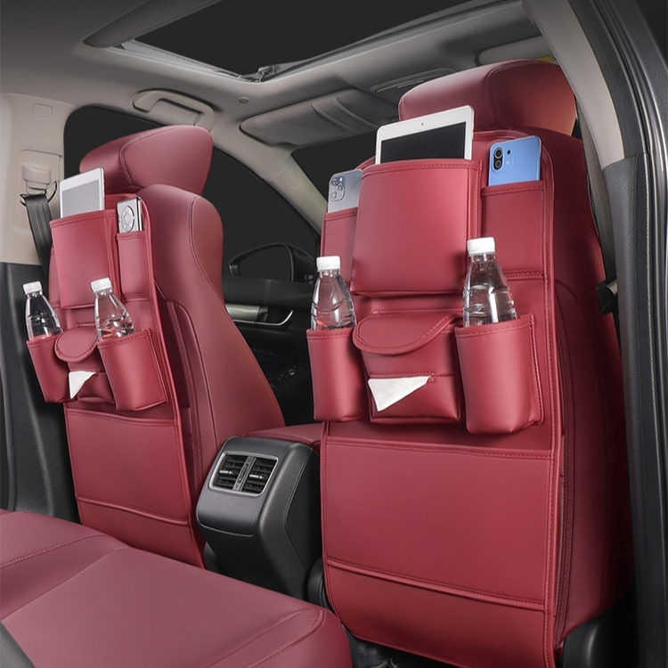 Car seat back organizer and protector