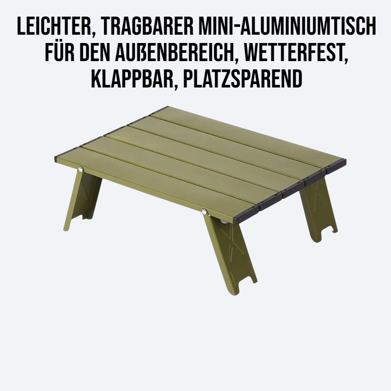Drahtbarer Mini Aluminium Tisch im Freien