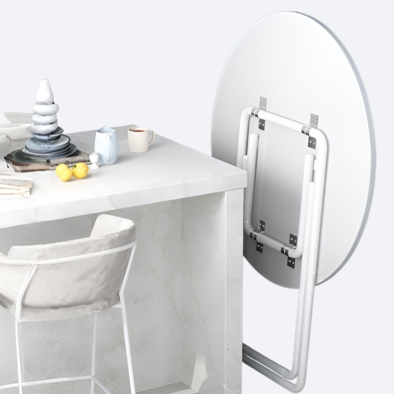 Simple and portable folding round table for household use