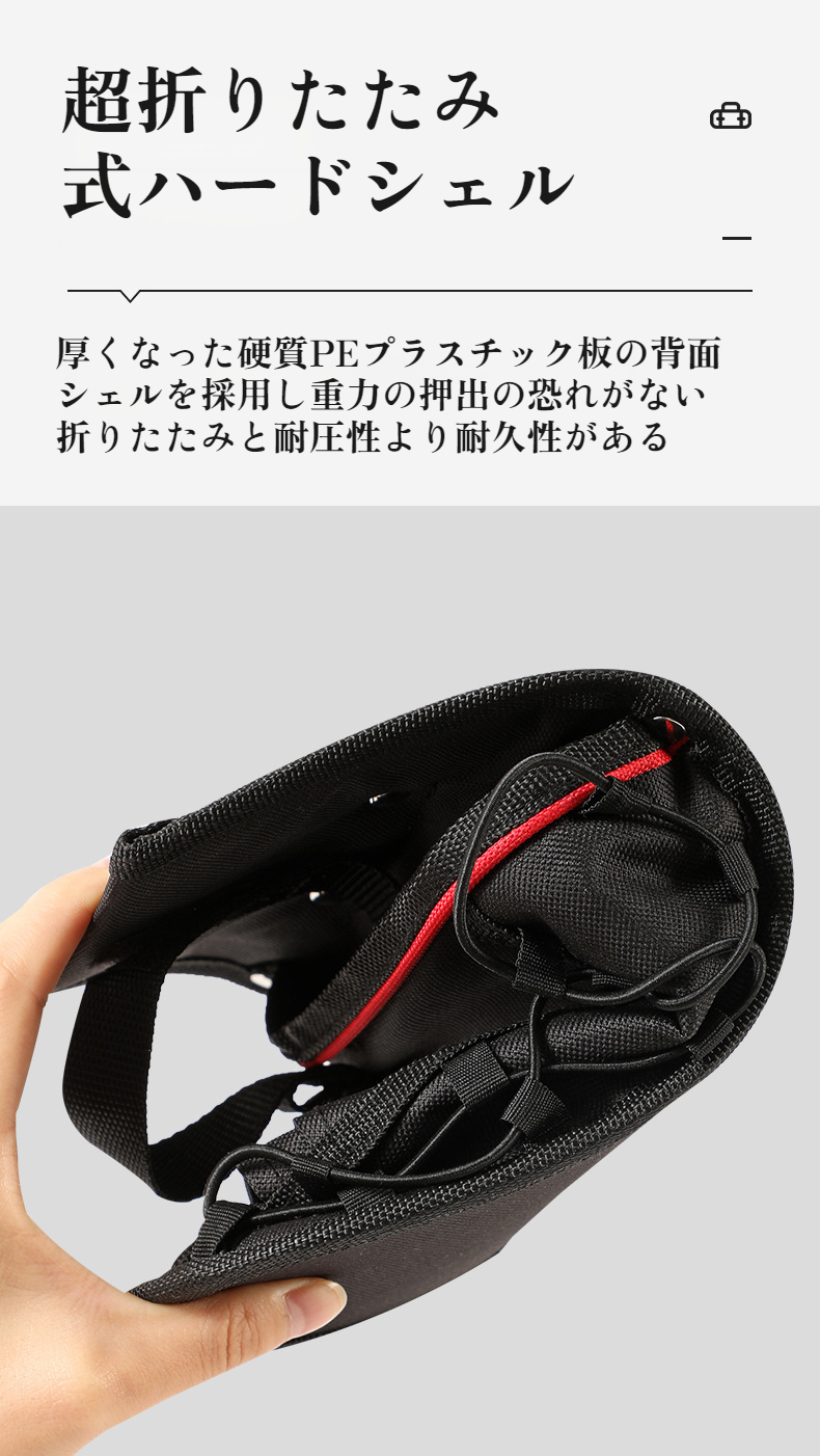 工具を収納したキャンバスツールベルトバッグ