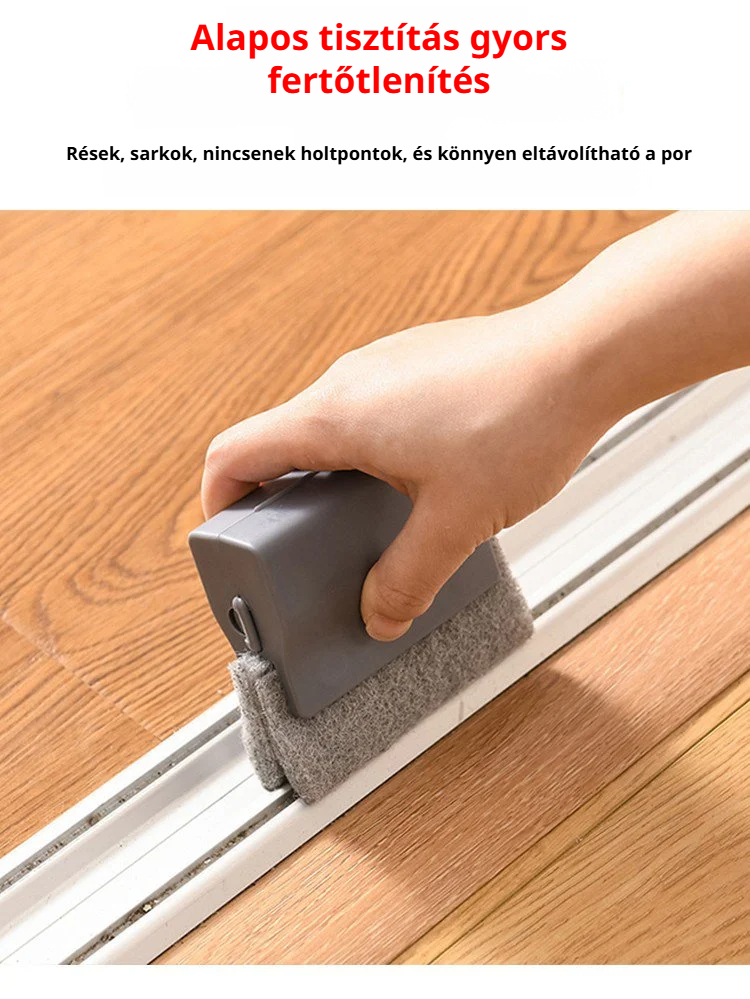 Kefe használata ablakrések tisztításához