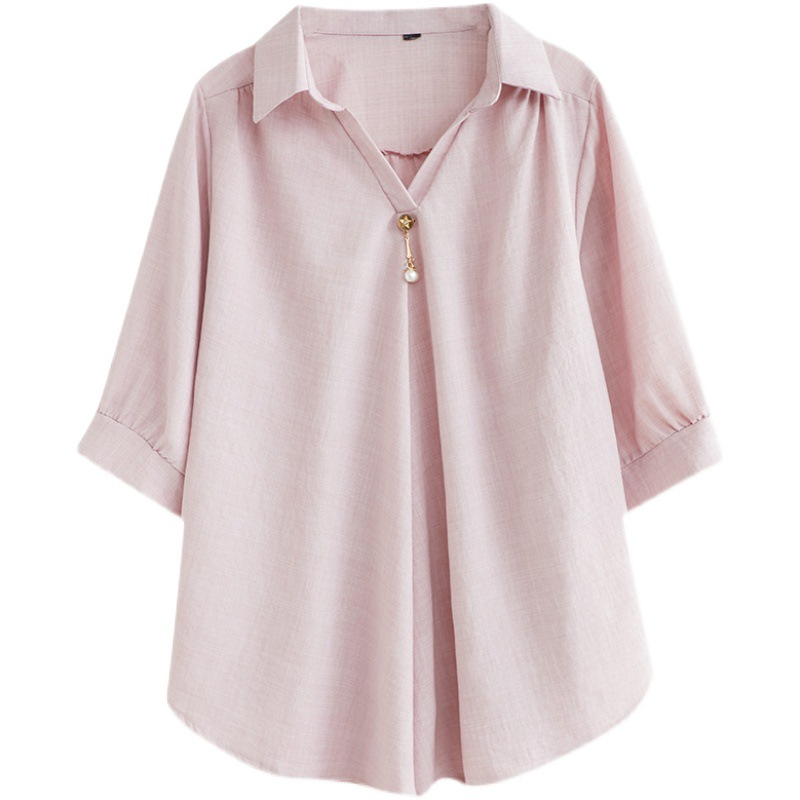 ルーズリネン・カジュアルシャツ スリムな女性のルーズな大きいサイズのシャツ リネンゆったりプラスサイズシャツ