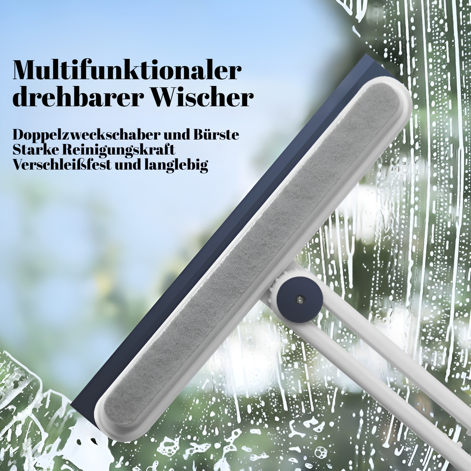Doppelseitiger japanischer Glasschaber für Fenster und Badezimmer