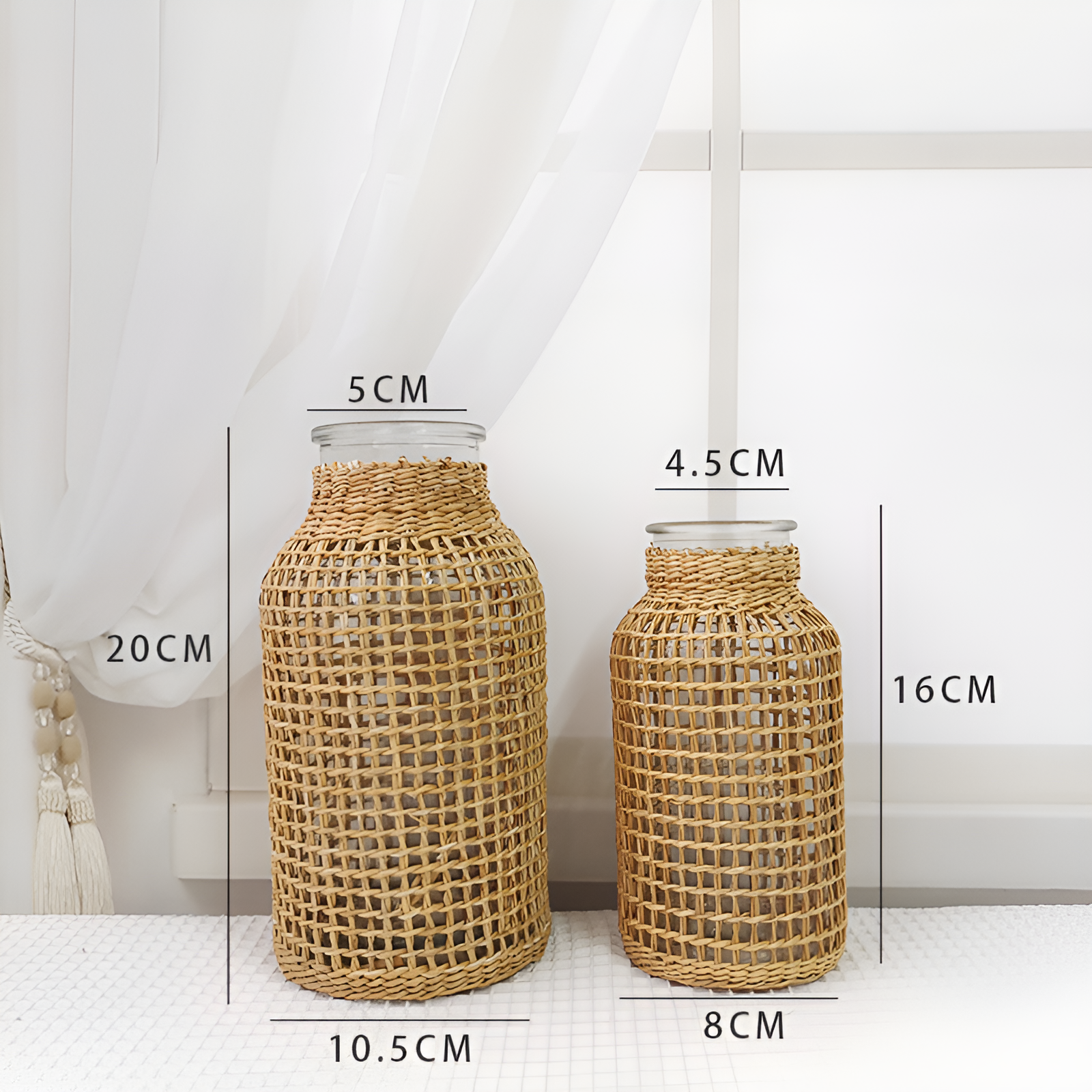 ストローガラスドライフラワー花瓶日本のクリエイティブな花瓶は、水中で植物を育てるのに使用できます。家の装飾の装飾品