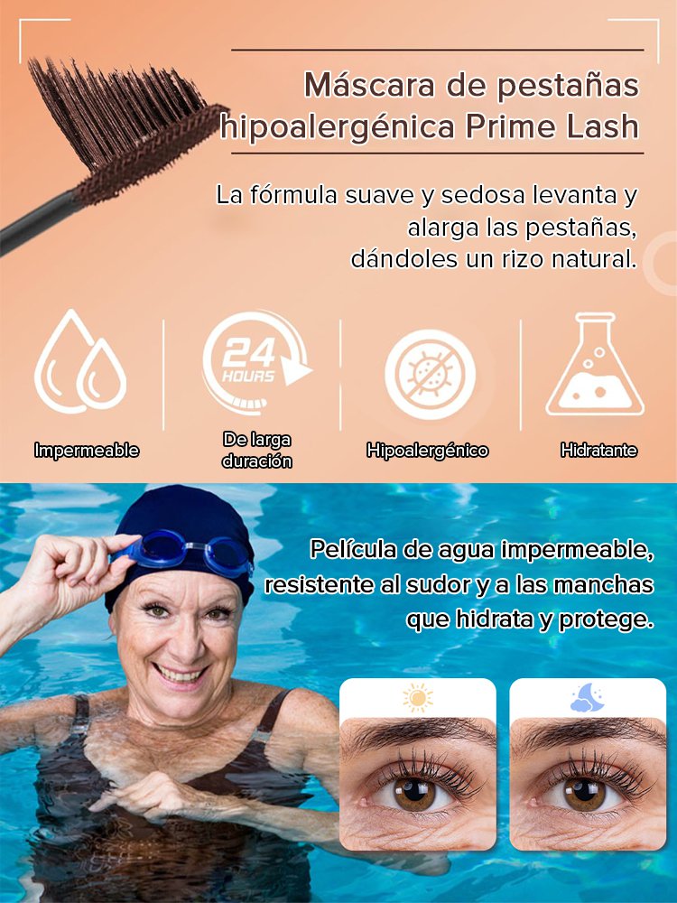 Rímel para pestañas largas y rizadas